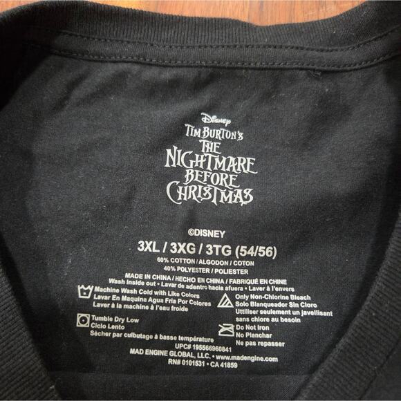 Disney Tee with White Nightmare Before Christmas Naughty Is The New Nice Design - Picture 4 of 6